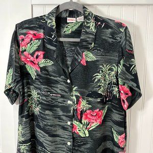 OP Vintage Hawaiian Tropical Ladies Shirt Sz. L